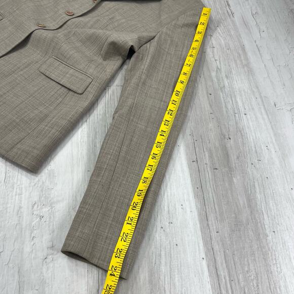 Tahari Three Button Collared 90s Y2K Wool Blend Professional Blazer 4 - Picture 12 of 12